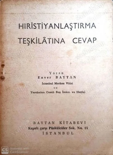 Hiristiyanlaştırma Teşkilatına cevap