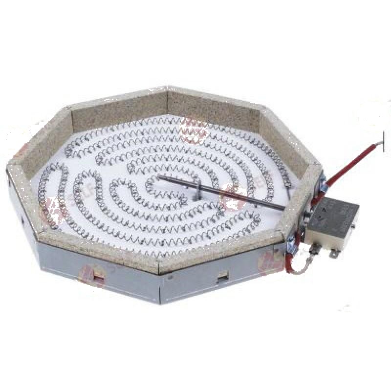 Elektronik Kart - Sekizgen radyasyon ısıtıcısı 2100 W 230 V, uzunluk 230 mm, genişlik 230 mm, ısıtma devreleri , ısıtma bobini ile