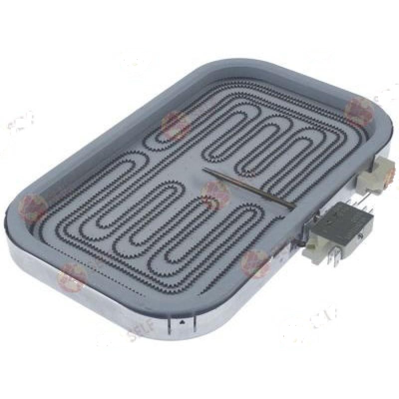 Elektronik Kart - Radyasyon ısıtıcısı dikdörtgen flanş 2300 W 230 V U 320 mm G 230 mm Y 35 mm ısıtma devreleri 1 EGO